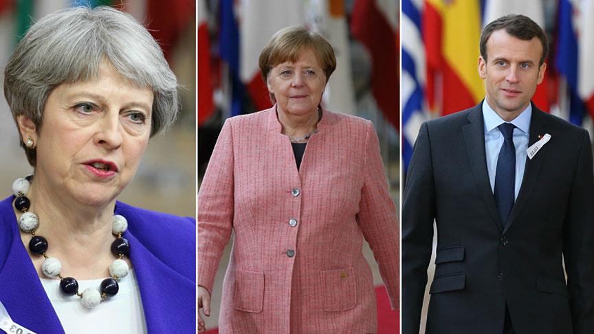 May, Macron ve Merkel Rusya’yı görüştü