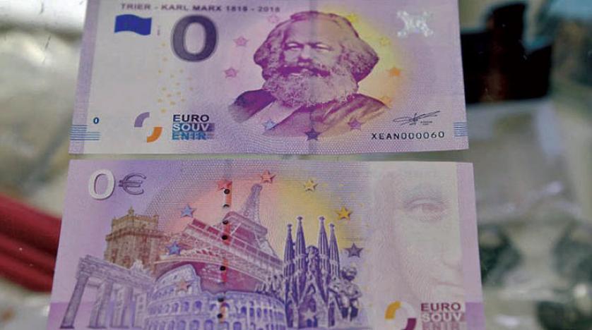 Euro’nun üzerine Karl Marx resmi basıldı