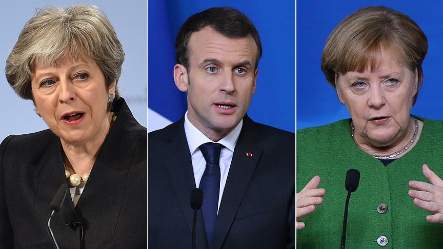 May, Macron ve Merkel İran’ı görüştü