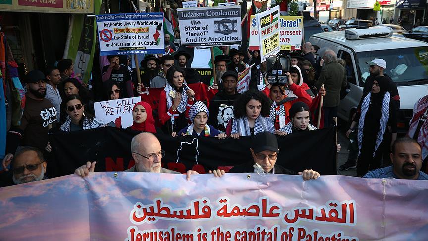 New York’ta ‘Kudüs’ protestosu