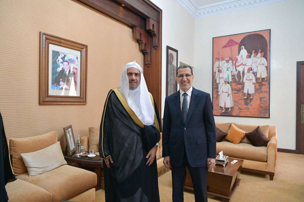 Rabıta Genel Sekreteri el-İsa, Fas Başbakanı Osmani ile bir araya geldi