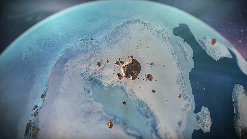 Grönland’de buz tabakası altında dev krater keşfedildi