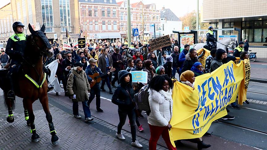 Hollanda’da AB’nin göç politikaları protesto edildi